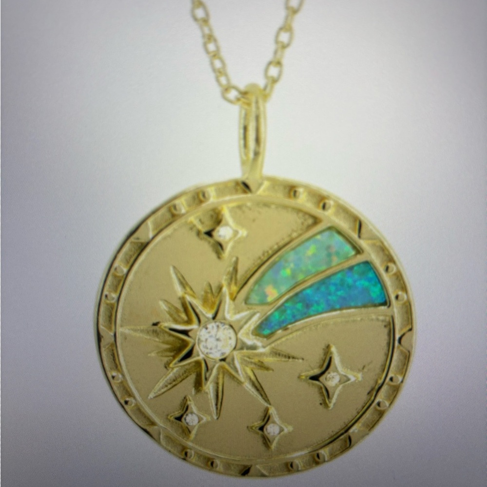 Kamaria Opal Shooting Star Wish Necklace